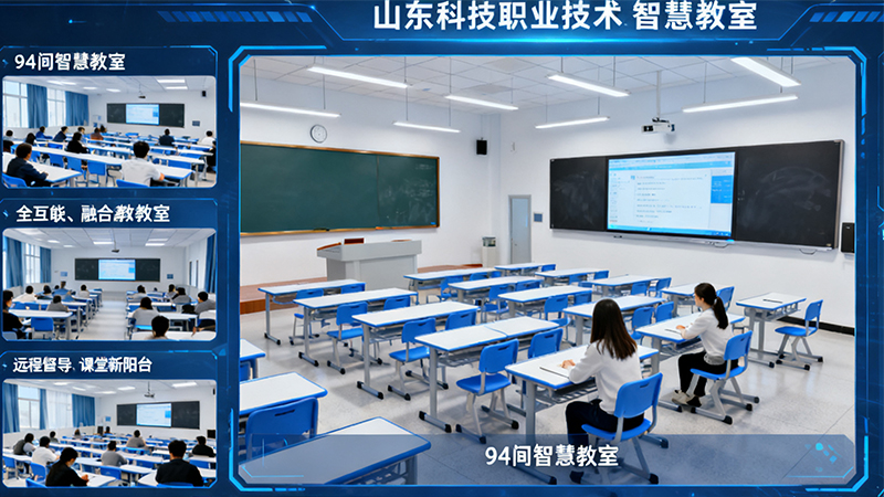 破局立新：山东科技职院94间智慧教室打造职教数字化“样板间”